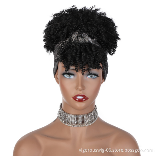 2020 Fiber Wig Headwrap Short Spring Custom Elastic Adjustable Plastic Silver Ladies Headband Synthetic Hair